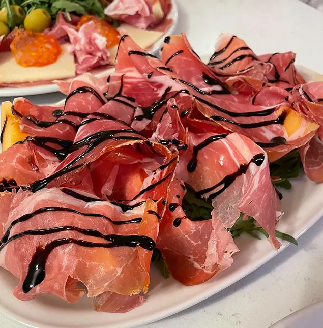 Schinken und Melone